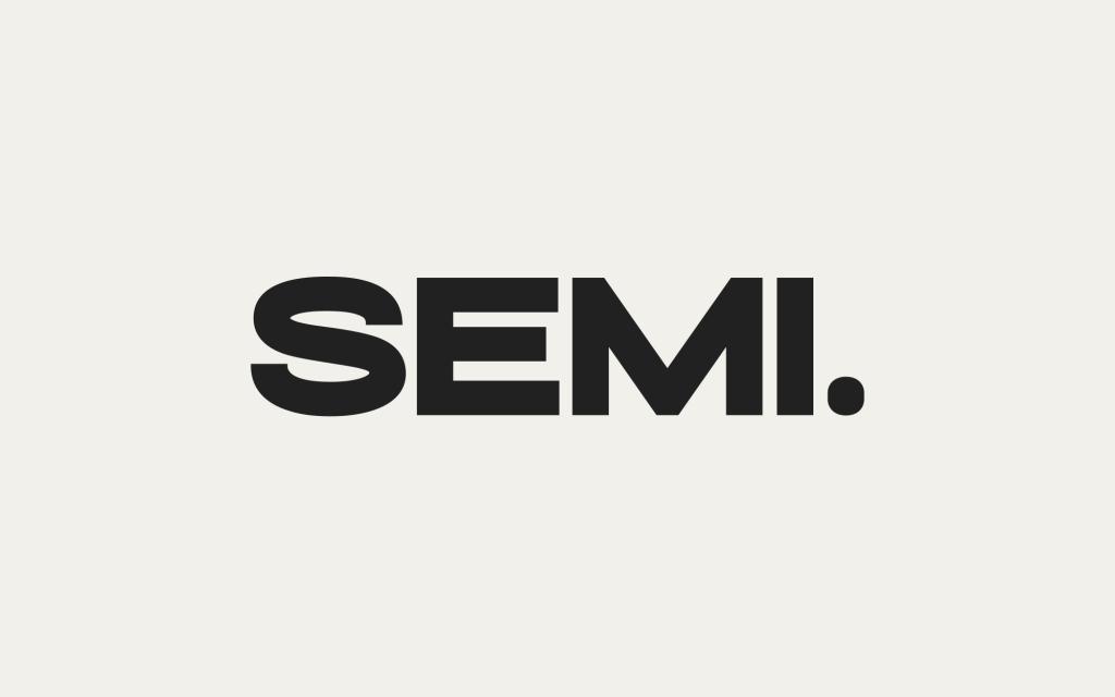 Das alte Logo: die Wortmarke SEMI. ohne Unterzeile