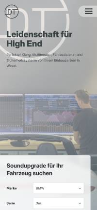 Mobile Frontend (Startseite)