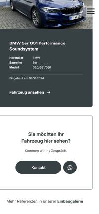 Mobile Frontend (Startseite)