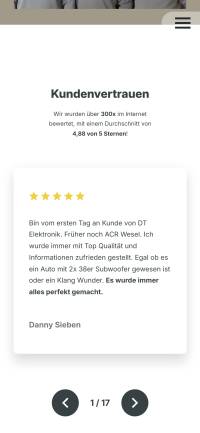 Mobile Frontend (Startseite)