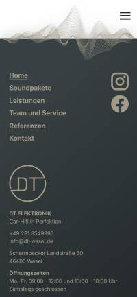 Mobile Frontend (Startseite)