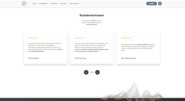 Frontend – Desktop (Startseite)