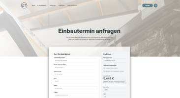 Einbautermin anfragen: Paket, gewählte Optionen, Preis und Fahrzeugdaten sind bereits ins Formular übernommen